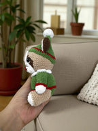 Elf Pug Crochet Pattern, Easy Christmas Dog Amigurumi (PDF)
