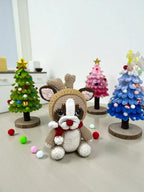 Reindeer Pug Crochet Pattern, Christmas Dog Amigurumi (PDF)