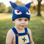 Blue Ninja Crochet Baby Outfit, Handmade Character Romper Hat & Booties Set, Newborn Photo Prop, Anime Halloween Costume, Baby Shower Gift