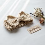 Personalized Crochet Baby Romper, Neutral Newborn Coming Home Outfit with Bow Headband, Custom Name Baby Girl Shower Gift