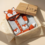 Crochet Fox Baby Outfit Set, Hooded Cardigan and Pants with Tail, Woodland Newborn Photo Prop, Baby Halloween Costume, Baby Shower Gift