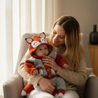 Crochet Fox Baby Outfit Set, Hooded Cardigan and Pants with Tail, Woodland Newborn Photo Prop, Baby Halloween Costume, Baby Shower Gift