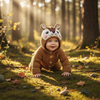 Personalized Crochet Squirrel Baby Romper, Woodland Hooded Animal Outfit, Newborn Photo Prop, Fall Baby Costume, Shower Gift