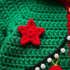 Crochet Christmas Elf Baby Outfit, Green Cardigan Pants and Hat Set, Newborn Photo Prop, First Christmas Costume, Holiday Baby Gift