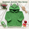 Adorable Crochet Frog Baby Outfit, Handmade Hooded Cardigan Sweater, Newborn Photo Prop, Halloween Costume, Baby Shower Gift