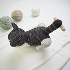 Striped Cat Crochet Pattern – Amigurumi Kitten Plush Toy PDF, Cute Gray White Cat, Easy Crochet Animal Pattern for Beginners