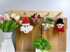 Holiday Crochet Keychain Patterns – Santa, Reindeer, Snowman, Elf (PDF Pattern)