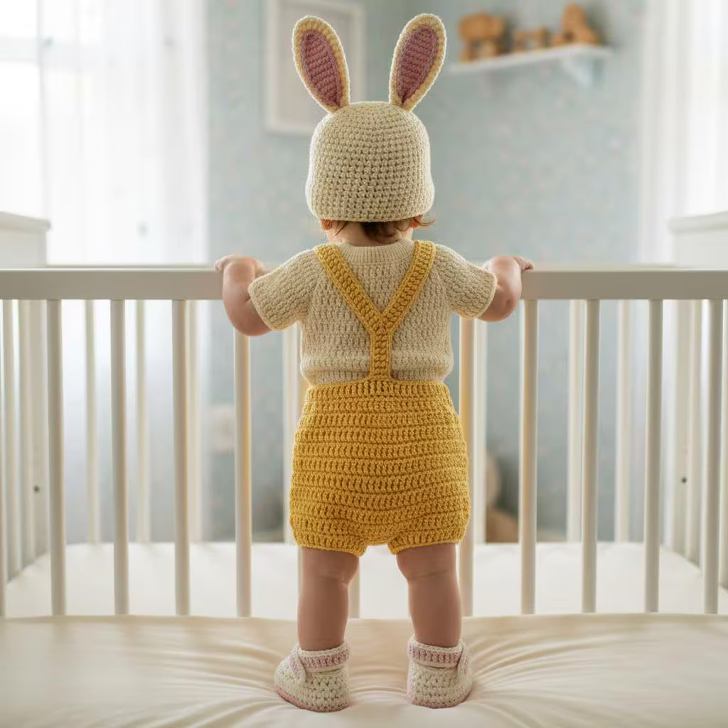 Personalized Crochet Baby Animal Outfit, Bunny Owl Donkey Set, Newborn Photo Prop, Coming Home Outfit, Baby Shower Gift