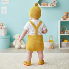 Personalized Crochet Baby Outfit, Duck Chick Pig Romper Set with Hat and Booties, Newborn Photo Prop, Custom Baby Shower Gift