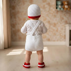 Crochet Christmas Baby Outfit, Personalized Santa Snowman Elf Romper Set, Newborn Photo Prop, First Christmas Gift