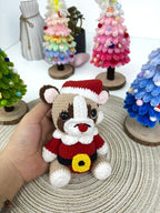 Santa Pug Crochet Pattern, Amigurumi Christmas Dog (PDF)