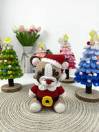 Santa Pug Crochet Pattern, Amigurumi Christmas Dog (PDF)