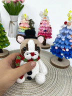 Snowman Pug Amigurumi Crochet Pattern, Easy Christmas Dog (PDF)