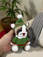 Elf Pug Crochet Pattern, Easy Christmas Dog Amigurumi (PDF)
