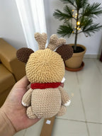 Reindeer Pug Crochet Pattern, Christmas Dog Amigurumi (PDF)