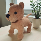Staffordshire Bull Terrier Crochet Pattern, Easy Amigurumi Dog (PDF)