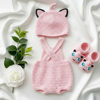 Crochet Jigglypuff Baby Outfit, Pink Pokemon Costume with Hat, Romper and Booties, Newborn Photo Prop, Baby Shower Gift