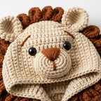 Personalized Crochet Lion Baby Outfit, Handmade Hooded Safari Animal Costume with Tail, Newborn Photo Prop, Baby Shower Gift