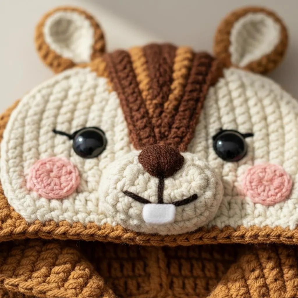 Personalized Crochet Squirrel Baby Romper, Woodland Hooded Animal Outfit, Newborn Photo Prop, Fall Baby Costume, Shower Gift
