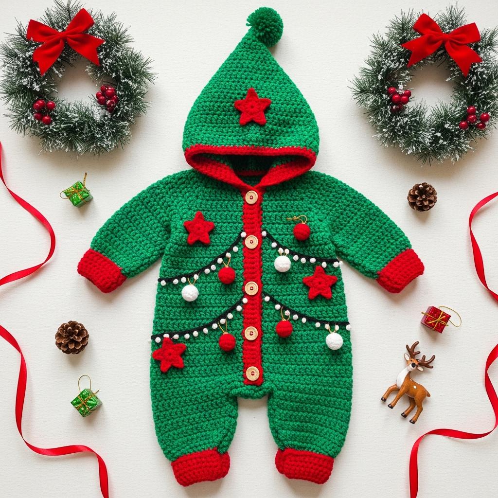 Crochet Christmas Elf Baby Outfit, Green Cardigan Pants and Hat Set, Newborn Photo Prop, First Christmas Costume, Holiday Baby Gift