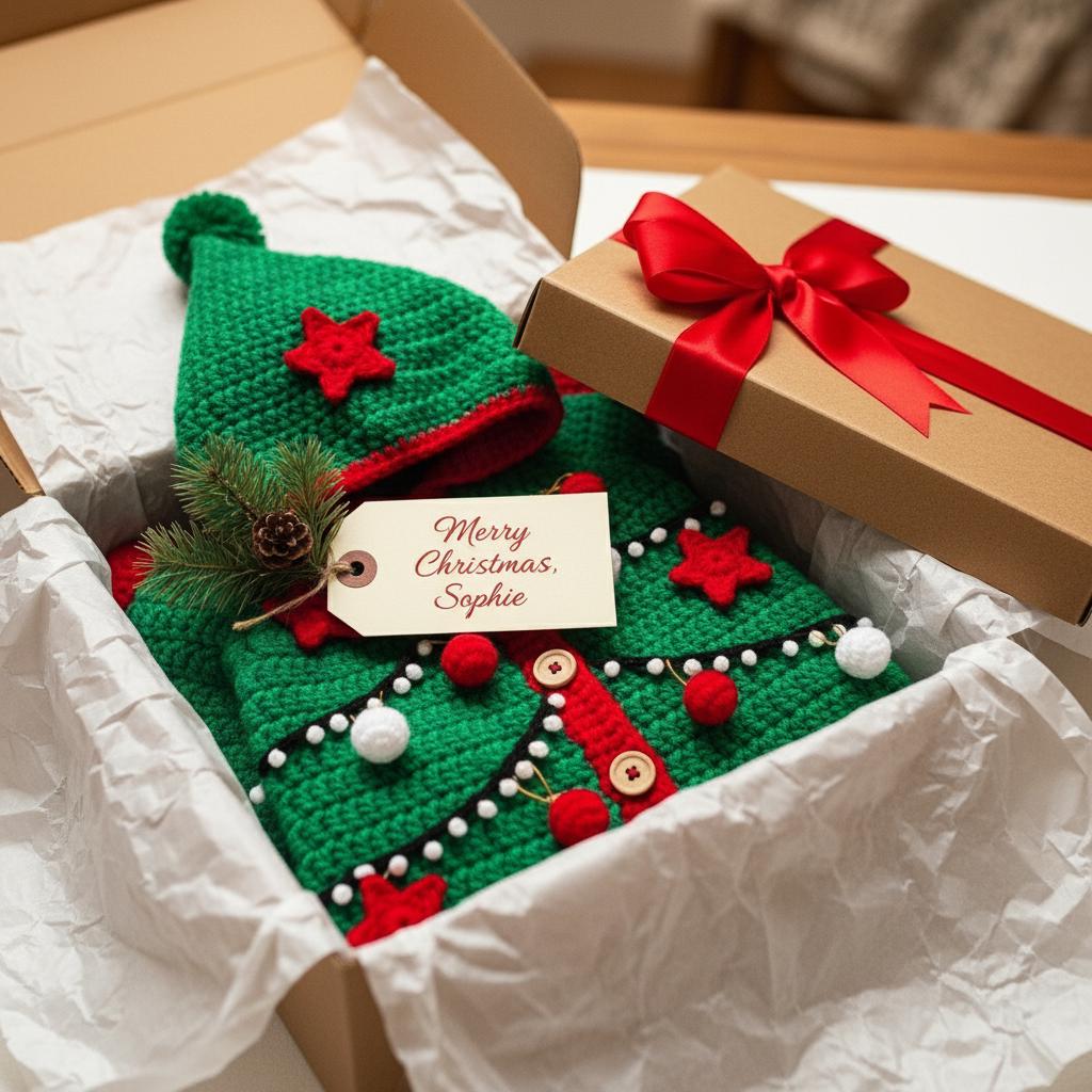 Crochet Christmas Elf Baby Outfit, Green Cardigan Pants and Hat Set, Newborn Photo Prop, First Christmas Costume, Holiday Baby Gift