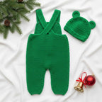 Crochet Christmas Baby Outfit, Green Candy Cane Romper and Hat, Newborn Photo Prop, First Christmas Outfit, Handmade Baby Gift