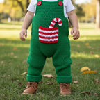 Crochet Christmas Baby Outfit, Green Candy Cane Romper and Hat, Newborn Photo Prop, First Christmas Outfit, Handmade Baby Gift