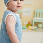 Handmade Crochet Baby Romper & Booties Set, Blue Newborn Coming Home Outfit, Baby Boy Photo Prop, Baby Shower Gift