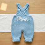 Crochet Duck Baby Romper, Handmade Blue Baby Overalls, Newborn Photo Prop, Easter Baby Outfit, Baby Shower Gift