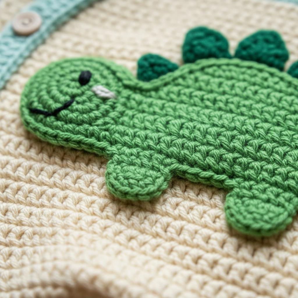 Crochet Dinosaur Baby Romper Set, Mint Green Stegosaurus Outfit with Booties, Newborn Photo Prop, Coming Home Outfit, Baby Shower Gift