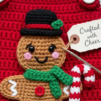 Crochet Baby Christmas Outfit, Gingerbread Baby Romper and Hat Set, Newborn Photo Prop, First Christmas Gift