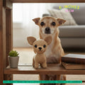 Smooth Coat Chihuahua Crochet Amigurumi Doll – Handmade Dog Plush