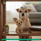 Smooth Coat Chihuahua Crochet Amigurumi Doll – Handmade Dog Plush
