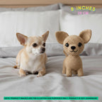 Smooth Coat Chihuahua Crochet Amigurumi Doll – Handmade Dog Plush