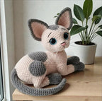 Cat Crochet, Sphynx Cat Crochet Pattern, Easy Amigurumi (PDF Pattern)