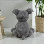 Crochet Dog Pattern, Grey Amigurumi Puppy, Easy Beginner (PDF Pattern)