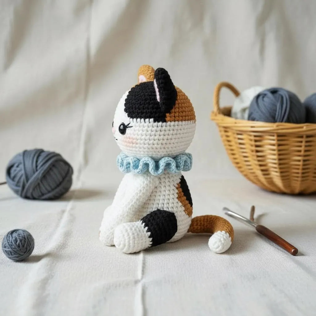 Calico Cat Amigurumi Crochet Pattern, Beginner Friendly (PDF Pattern)