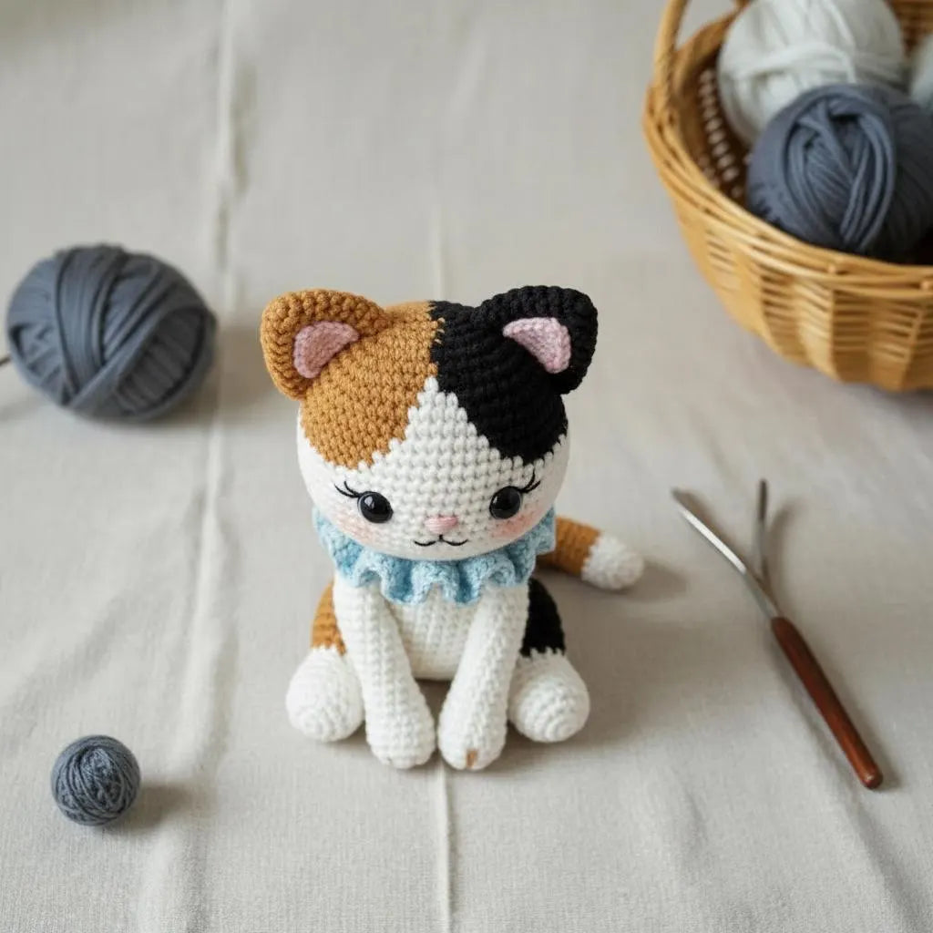 Calico Cat Amigurumi Crochet Pattern, Beginner Friendly (PDF Pattern)