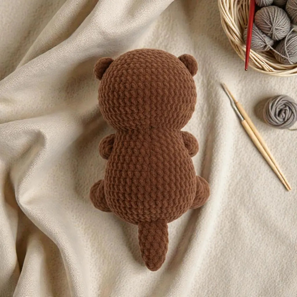 Otter Crochet Pattern, Heart Amigurumi, Beginner Animal Toy (PDF Pattern)