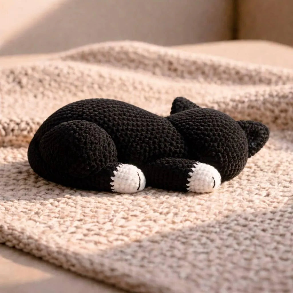 Tuxedo Cat Crochet Pattern, Easy Amigurumi Plush (PDF Pattern)