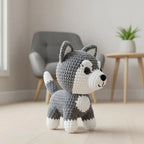 Crochet Husky Dog Amigurumi Pattern, Easy Beginner Puppy (PDF Pattern)