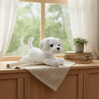 Maltese Puppy Crochet Pattern, Lying Dog Amigurumi (PDF Pattern)