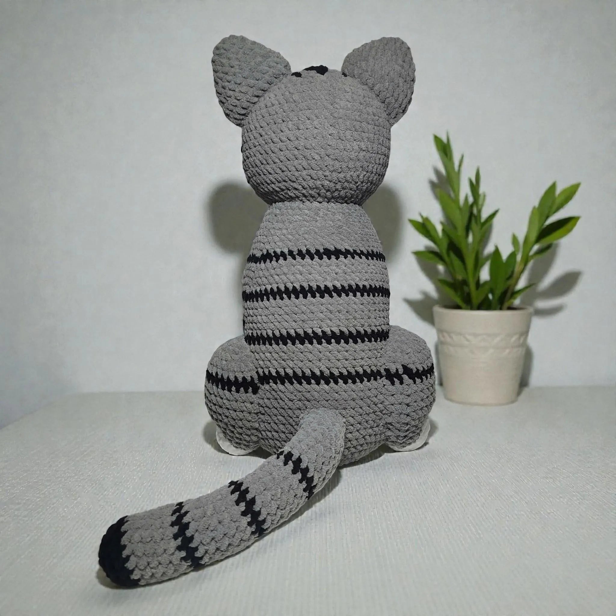 Grey Tabby Cat Crochet Pattern, Easy Amigurumi (PDF Pattern)