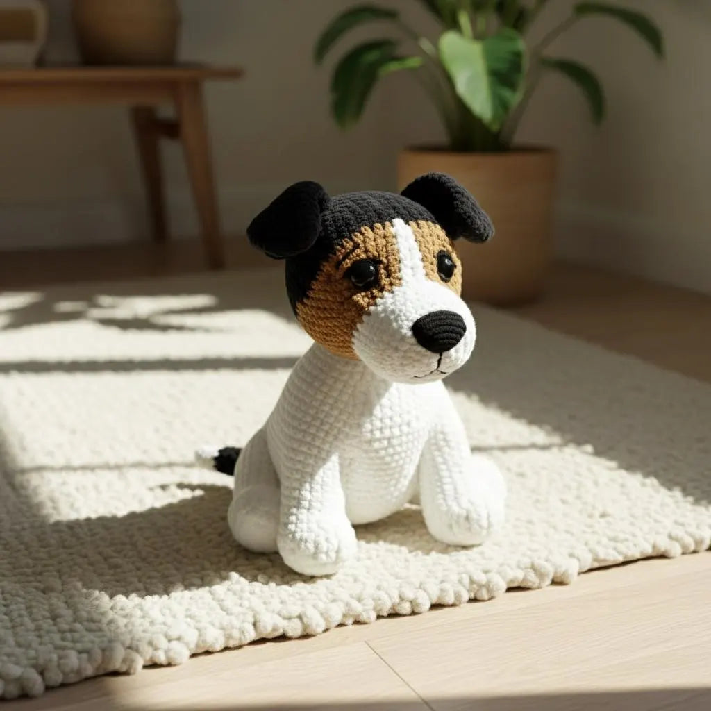 Jack Russell Terrier Crochet Pattern, Amigurumi Puppy Toy (PDF Pattern)
