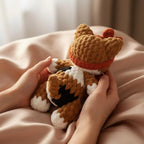 Calico Cat Amigurumi Crochet Pattern, Plush Toy with Bow (PDF Pattern)