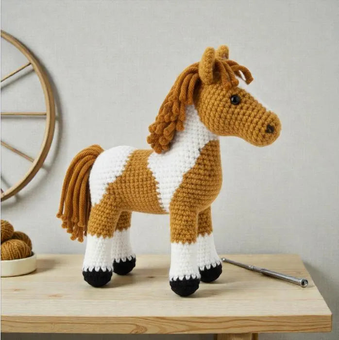 American Paint Horse Crochet Pattern, Easy Beginner Amigurumi (PDF Pattern)