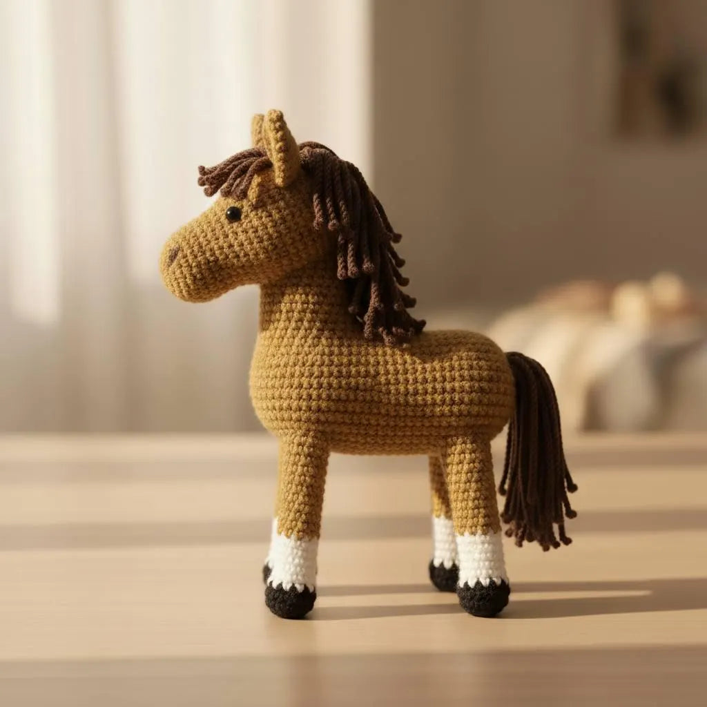 Crochet American Quarter Horse Pattern, Easy Amigurumi (PDF Pattern)
