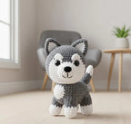 Crochet Husky Dog Amigurumi Pattern, Easy Beginner Puppy (PDF Pattern)