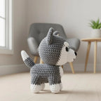 Crochet Husky Dog Amigurumi Pattern, Easy Beginner Puppy (PDF Pattern)