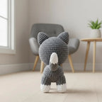 Crochet Husky Dog Amigurumi Pattern, Easy Beginner Puppy (PDF Pattern)